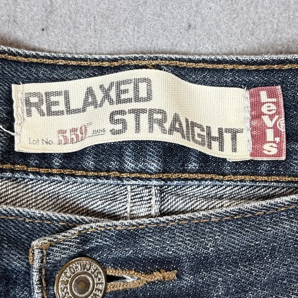 Levis 559 Relaxed Straight Leg Jeans Mens 36x32 Light Wash Blue Denim‎ Baggy Y2K